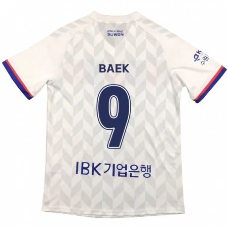 Kandiny Női Kyeong Baek #9 Fehér Kék Idegenbeli Jersey 2024/25 Mez Póló Ing