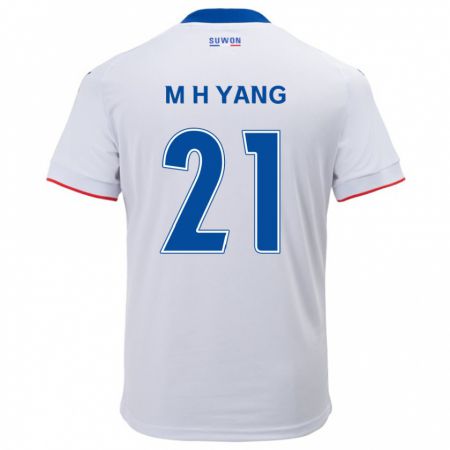 Kandiny Női Hyung-Mo Yang #21 Fehér Kék Idegenbeli Jersey 2024/25 Mez Póló Ing