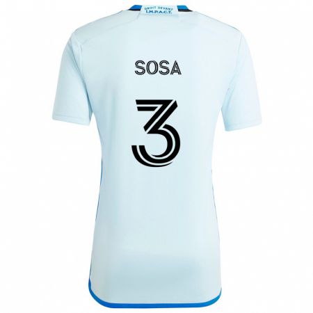 Kandiny Női Joaquín Sosa #3 Jégkék Idegenbeli Jersey 2024/25 Mez Póló Ing