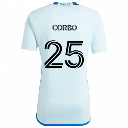 Kandiny Női Gabriele Corbo #25 Jégkék Idegenbeli Jersey 2024/25 Mez Póló Ing