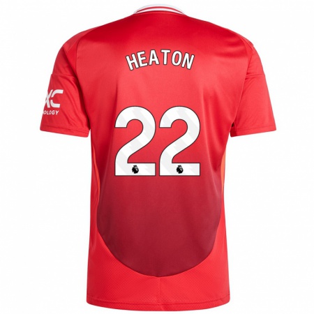 Kandiny Gyermek Tom Heaton #22 Élénkpiros Hazai Jersey 2024/25 Mez Póló Ing