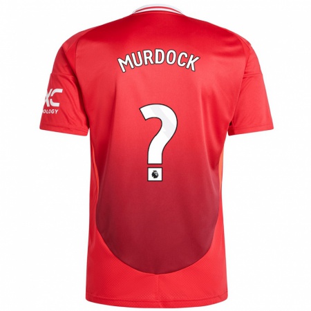 Kandiny Gyermek Will Murdock #0 Élénkpiros Hazai Jersey 2024/25 Mez Póló Ing