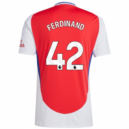 Kandiny Gyermek Seb Ferdinand #42 Piros Fehér Hazai Jersey 2024/25 Mez Póló Ing