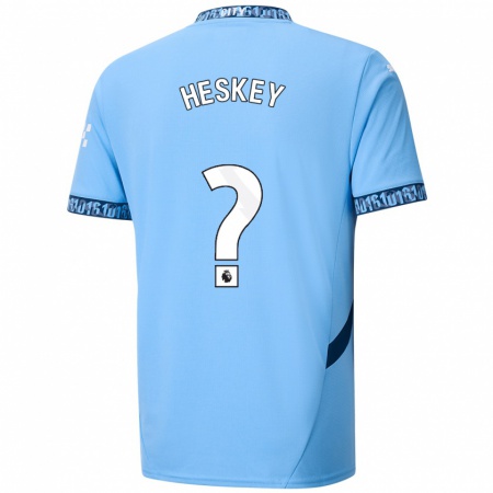 Kandiny Gyermek Reigan Heskey #0 Sötétkék Hazai Jersey 2024/25 Mez Póló Ing