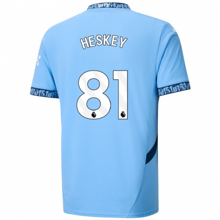 Kandiny Gyermek Jaden Heskey #81 Sötétkék Hazai Jersey 2024/25 Mez Póló Ing