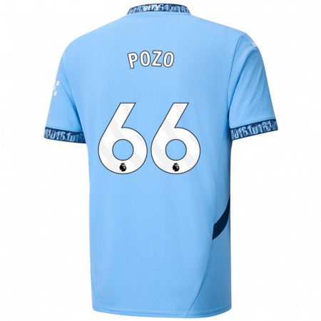 Kandiny Gyermek Iker Pozo #66 Sötétkék Hazai Jersey 2024/25 Mez Póló Ing