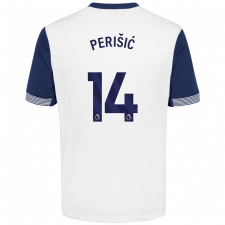 Kandiny Gyermek Ivan Perisic #14 Fehér Kék Hazai Jersey 2024/25 Mez Póló Ing