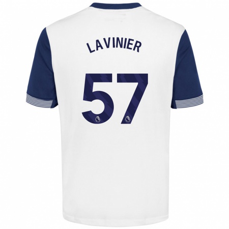 Kandiny Gyermek Marcel Lavinier #57 Fehér Kék Hazai Jersey 2024/25 Mez Póló Ing