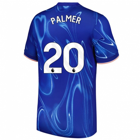 Kandiny Gyermek Cole Palmer #20 Kék Fehér Hazai Jersey 2024/25 Mez Póló Ing