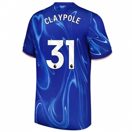 Kandiny Gyermek Aimee Claypole #31 Kék Fehér Hazai Jersey 2024/25 Mez Póló Ing