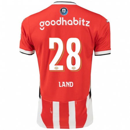 Kandiny Gyermek Tygo Land #28 Piros Fehér Hazai Jersey 2024/25 Mez Póló Ing