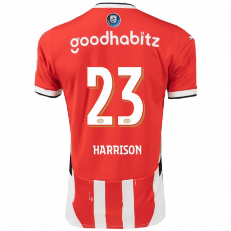 Kandiny Gyermek Amy Harrison #23 Piros Fehér Hazai Jersey 2024/25 Mez Póló Ing