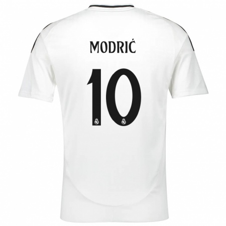 Kandiny Gyermek Luka Modric #10 Fehér Hazai Jersey 2024/25 Mez Póló Ing