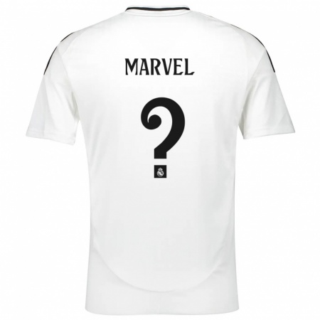 Kandiny Gyermek Marvel #0 Fehér Hazai Jersey 2024/25 Mez Póló Ing