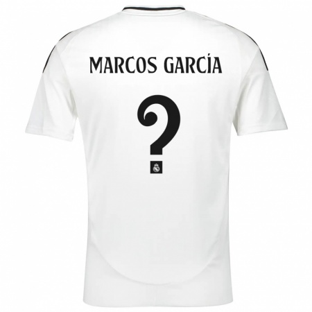 Kandiny Gyermek Marcos García #0 Fehér Hazai Jersey 2024/25 Mez Póló Ing