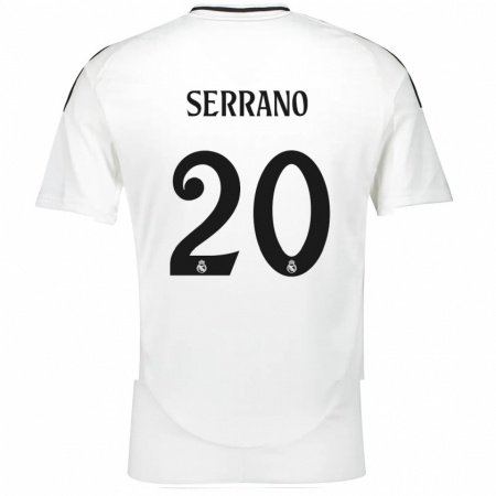 Kandiny Gyermek Manu Serrano #20 Fehér Hazai Jersey 2024/25 Mez Póló Ing