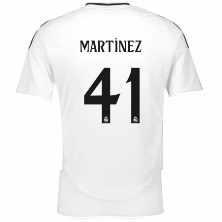 Kandiny Gyermek Joan Martínez #41 Fehér Hazai Jersey 2024/25 Mez Póló Ing