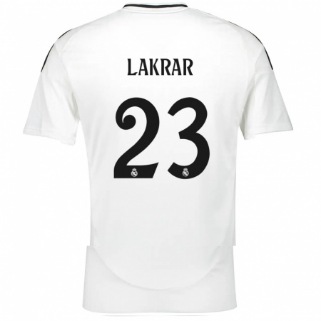 Kandiny Gyermek Maëlle Lakrar #23 Fehér Hazai Jersey 2024/25 Mez Póló Ing