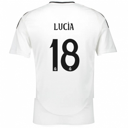 Kandiny Gyermek Lucia Rodriguez #18 Fehér Hazai Jersey 2024/25 Mez Póló Ing