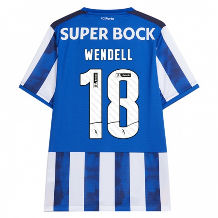 Kandiny Gyermek Wendell #18 Kék Fehér Hazai Jersey 2024/25 Mez Póló Ing