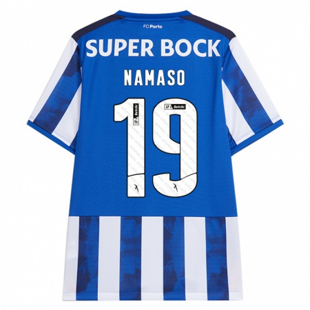 Kandiny Gyermek Danny Namaso #19 Kék Fehér Hazai Jersey 2024/25 Mez Póló Ing