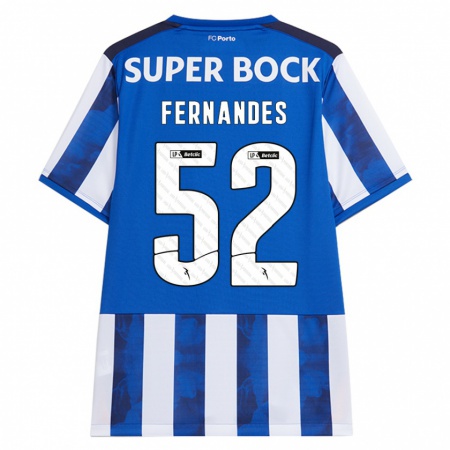 Kandiny Gyermek Martim Fernandes #52 Kék Fehér Hazai Jersey 2024/25 Mez Póló Ing