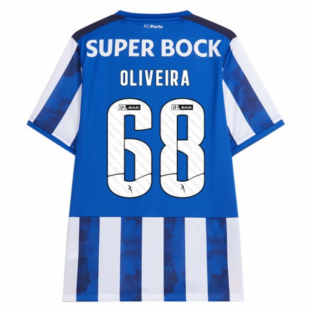 Kandiny Gyermek André Oliveira #68 Kék Fehér Hazai Jersey 2024/25 Mez Póló Ing