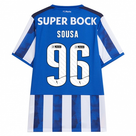 Kandiny Gyermek Filipe Sousa #96 Kék Fehér Hazai Jersey 2024/25 Mez Póló Ing