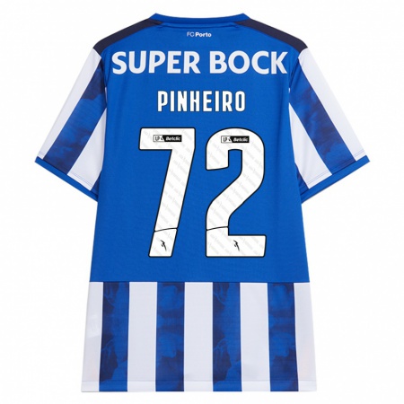 Kandiny Gyermek Rodrigo Pinheiro #72 Kék Fehér Hazai Jersey 2024/25 Mez Póló Ing