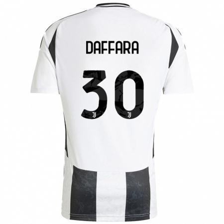 Kandiny Gyermek Giovanni Daffara #30 Fehér Fekete Hazai Jersey 2024/25 Mez Póló Ing