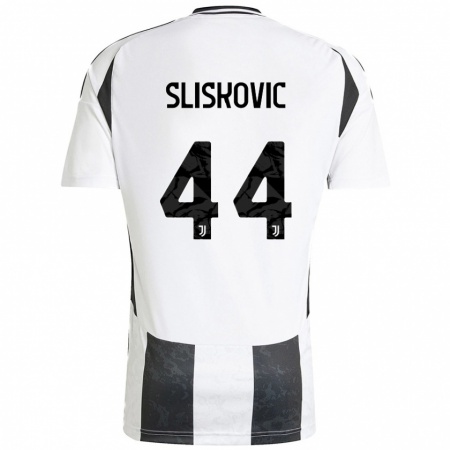 Kandiny Gyermek Gloria Slišković #44 Fehér Fekete Hazai Jersey 2024/25 Mez Póló Ing