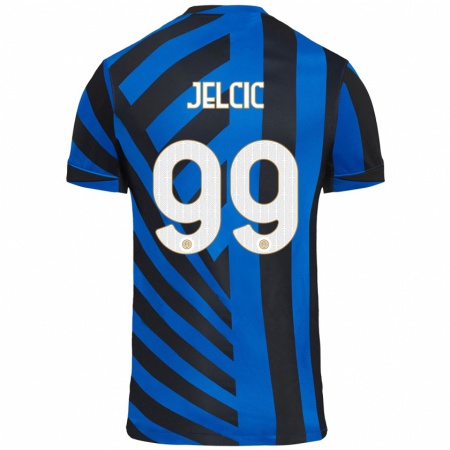 Kandiny Gyermek Maja Jelčić #99 Kék Fekete Hazai Jersey 2024/25 Mez Póló Ing