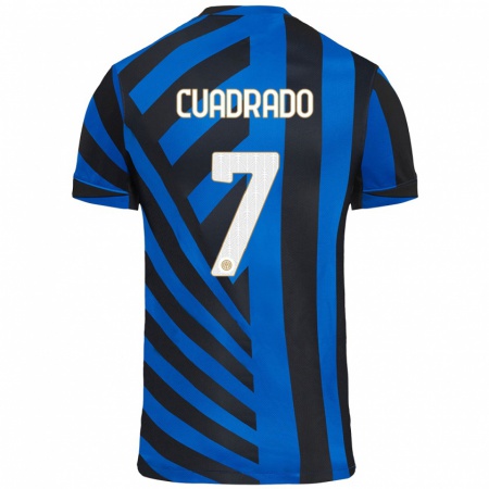 Kandiny Gyermek Juan Cuadrado #7 Kék Fekete Hazai Jersey 2024/25 Mez Póló Ing