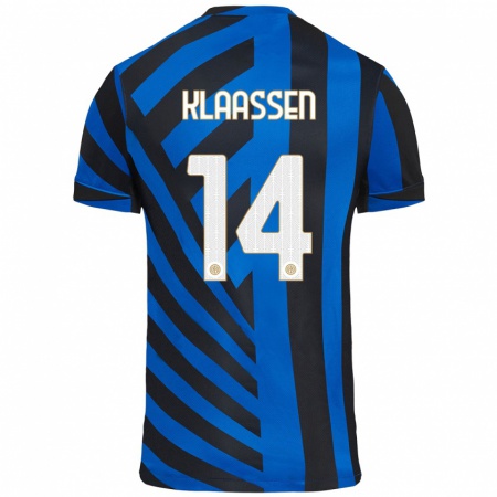 Kandiny Gyermek Davy Klaassen #14 Kék Fekete Hazai Jersey 2024/25 Mez Póló Ing