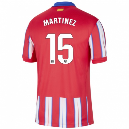 Kandiny Gyermek Dani Martinez #15 Piros Fehér Kék Hazai Jersey 2024/25 Mez Póló Ing