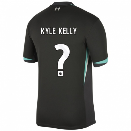 Kandiny Gyermek Kyle Kelly #0 Fekete Antracit Fehér Idegenbeli Jersey 2024/25 Mez Póló Ing