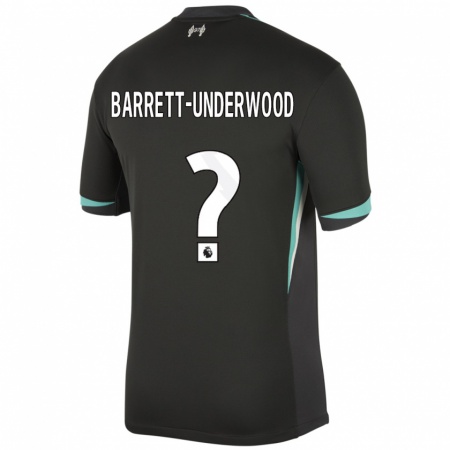 Kandiny Gyermek Keehan Barrett-Underwood #0 Fekete Antracit Fehér Idegenbeli Jersey 2024/25 Mez Póló Ing