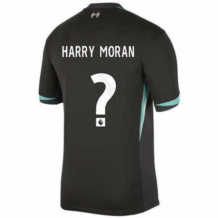 Kandiny Gyermek Harry Moran #0 Fekete Antracit Fehér Idegenbeli Jersey 2024/25 Mez Póló Ing