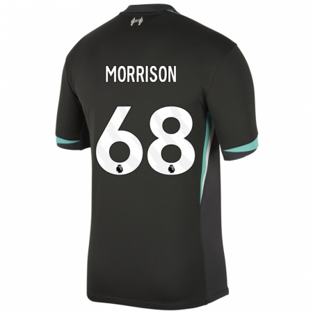 Kandiny Gyermek Kieran Morrison #68 Fekete Antracit Fehér Idegenbeli Jersey 2024/25 Mez Póló Ing