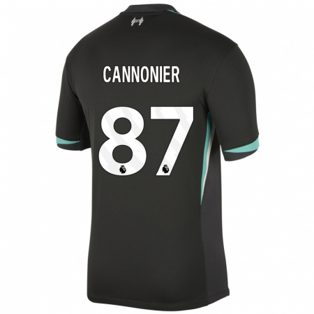 Kandiny Gyermek Oakley Cannonier #87 Fekete Antracit Fehér Idegenbeli Jersey 2024/25 Mez Póló Ing