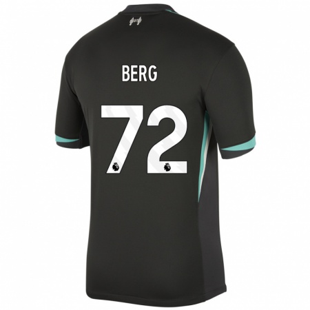 Kandiny Gyermek Sepp Van Den Berg #72 Fekete Antracit Fehér Idegenbeli Jersey 2024/25 Mez Póló Ing