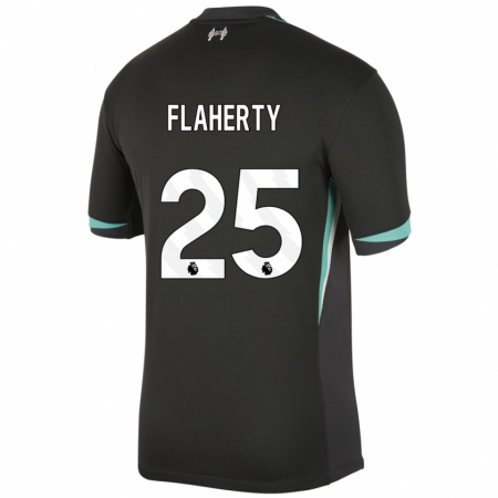 Kandiny Gyermek Gilly Flaherty #25 Fekete Antracit Fehér Idegenbeli Jersey 2024/25 Mez Póló Ing