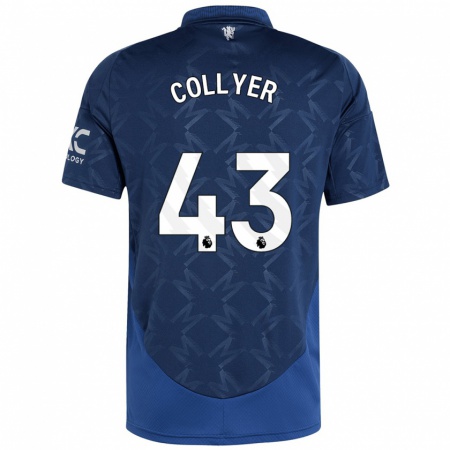 Kandiny Gyermek Toby Collyer #43 Indigó Idegenbeli Jersey 2024/25 Mez Póló Ing