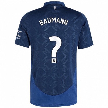 Kandiny Gyermek Zach Baumann #0 Indigó Idegenbeli Jersey 2024/25 Mez Póló Ing