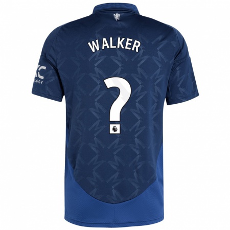 Kandiny Gyermek Alfie Walker #0 Indigó Idegenbeli Jersey 2024/25 Mez Póló Ing