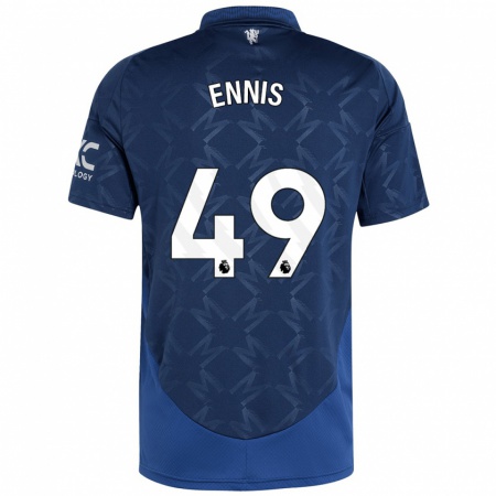 Kandiny Gyermek Ethan Ennis #49 Indigó Idegenbeli Jersey 2024/25 Mez Póló Ing