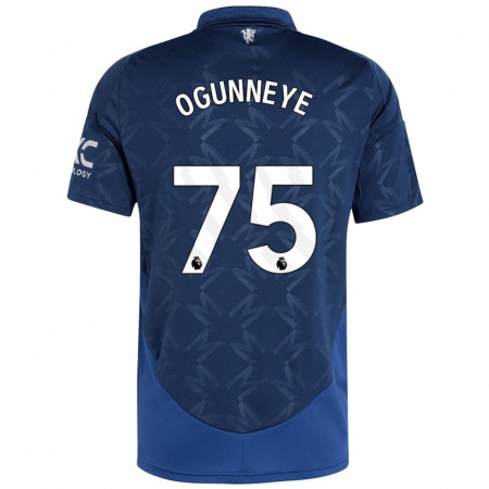 Kandiny Gyermek Habeeb Ogunneye #75 Indigó Idegenbeli Jersey 2024/25 Mez Póló Ing