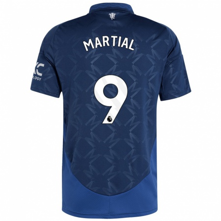 Kandiny Gyermek Anthony Martial #9 Indigó Idegenbeli Jersey 2024/25 Mez Póló Ing