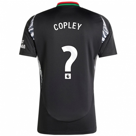 Kandiny Gyermek Louie Copley #0 Fekete Idegenbeli Jersey 2024/25 Mez Póló Ing