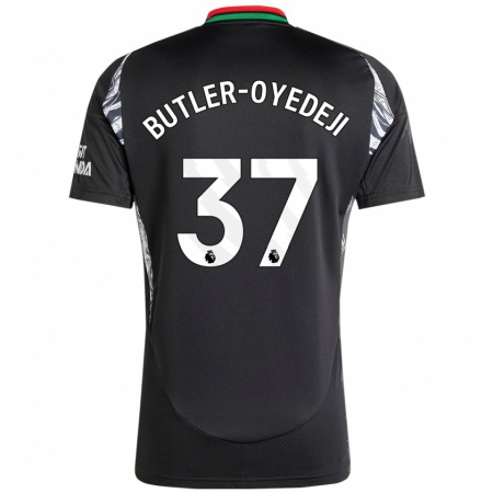 Kandiny Gyermek Nathan Butler-Oyedeji #37 Fekete Idegenbeli Jersey 2024/25 Mez Póló Ing